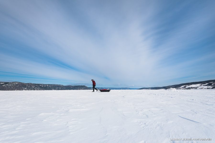 Pêche sur glace sur le fjord du Saguenay